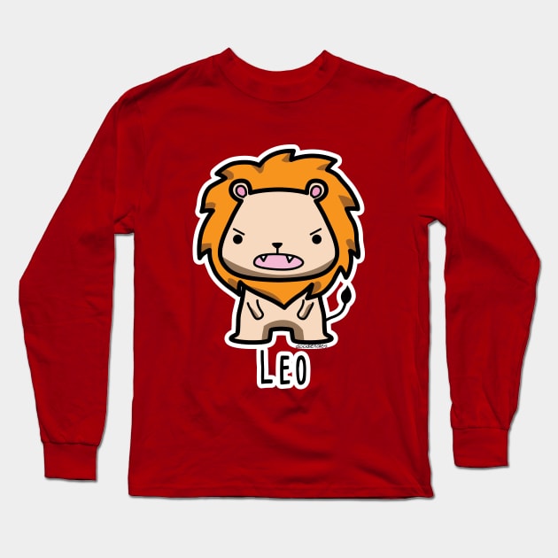 Leo zodiac teddy bear Long Sleeve T-Shirt by doodletales